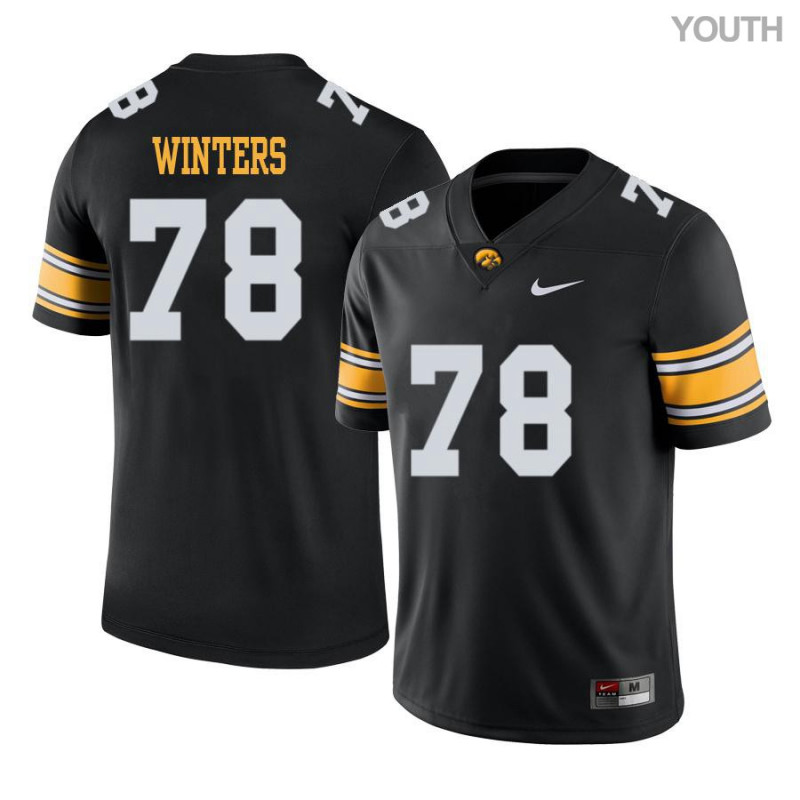 Youth Iowa Hawkeyes NCAA #78 Trey Winters Black Authentic Nike Alumni Stitched College Football Jersey ZS34N28CL